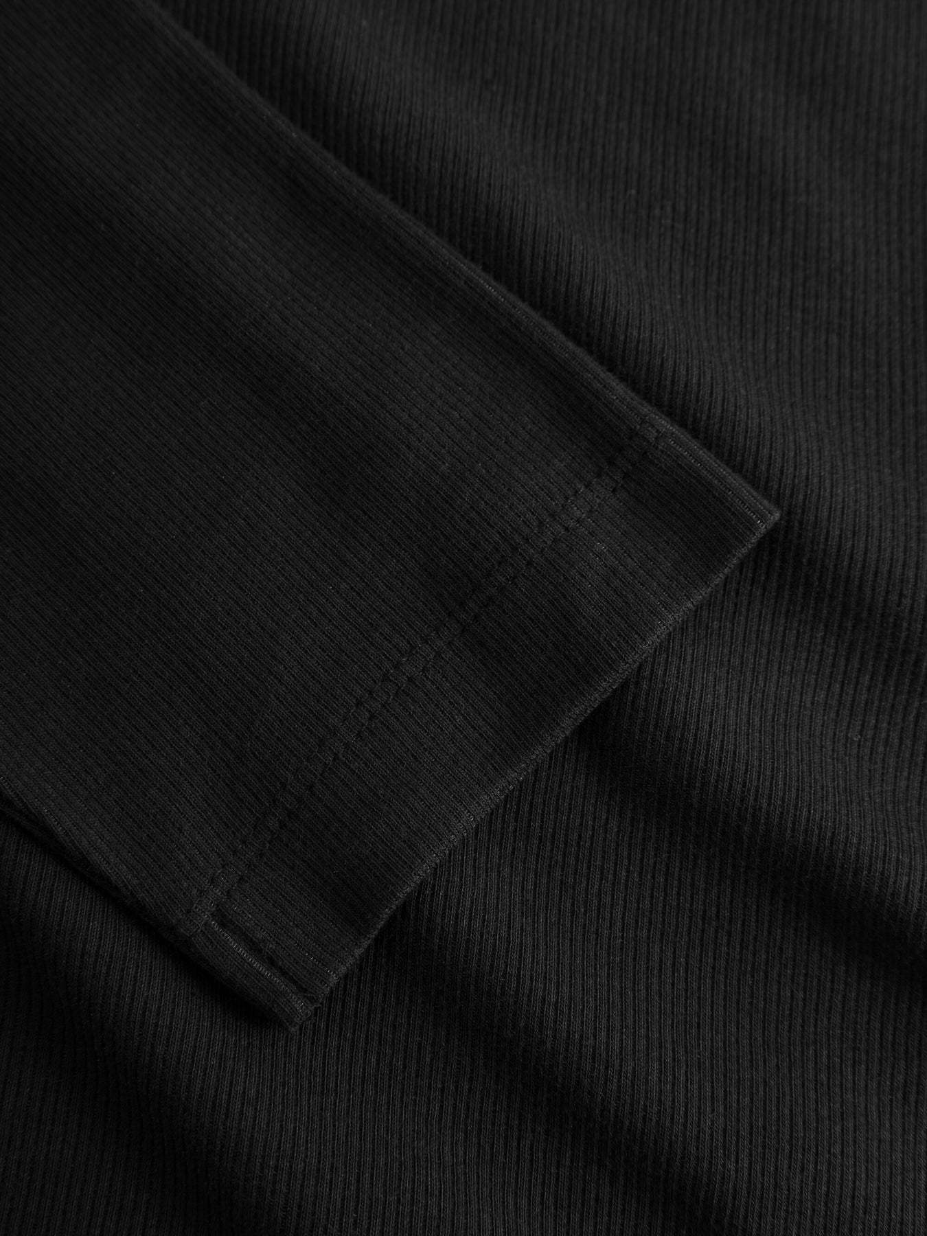 KnowledgeCotton Apparel KnowledgeCotton, Rib T-Shirt, black jet, L