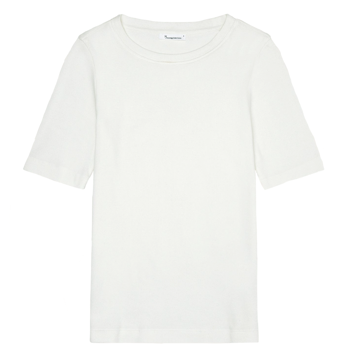 KnowledgeCotton Apparel KnowledgeCotton, Rib T-Shirt, star white, L