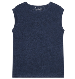 KnowledgeCotton Apparel KnowledgeCotton, Loose Fold Up Linen T-Shirt, total eclipse, L
