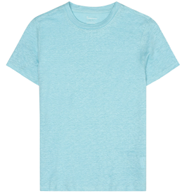 KnowledgeCotton Apparel KnowledgeCotton, Regular Linen T-Shirt, aqua, XS