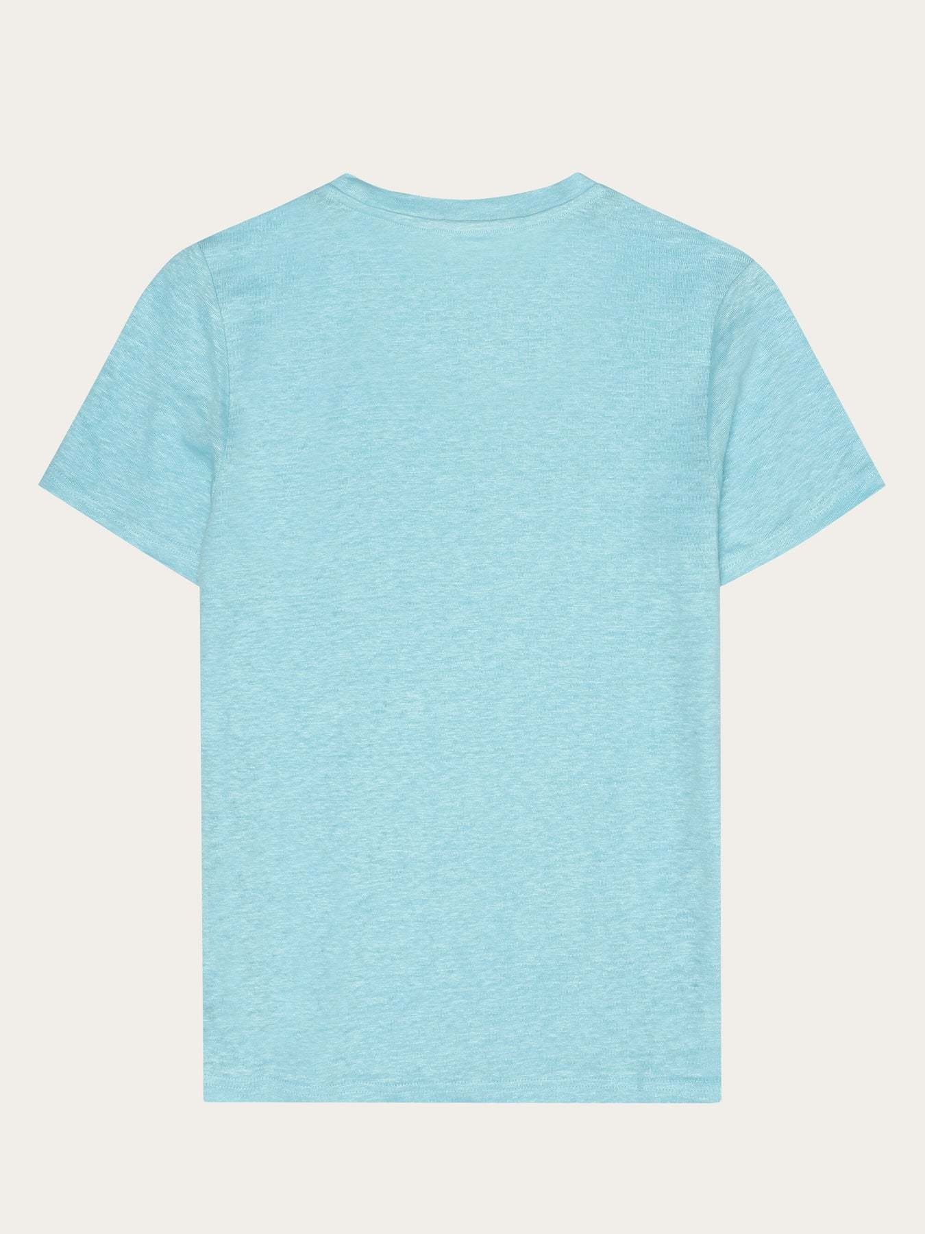 KnowledgeCotton Apparel KnowledgeCotton, Regular Linen T-Shirt, aqua, XS