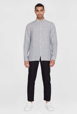 KnowledgeCotton Apparel KnowledgeCotton, Regular Striped Linen Shirt, total eclipse, S