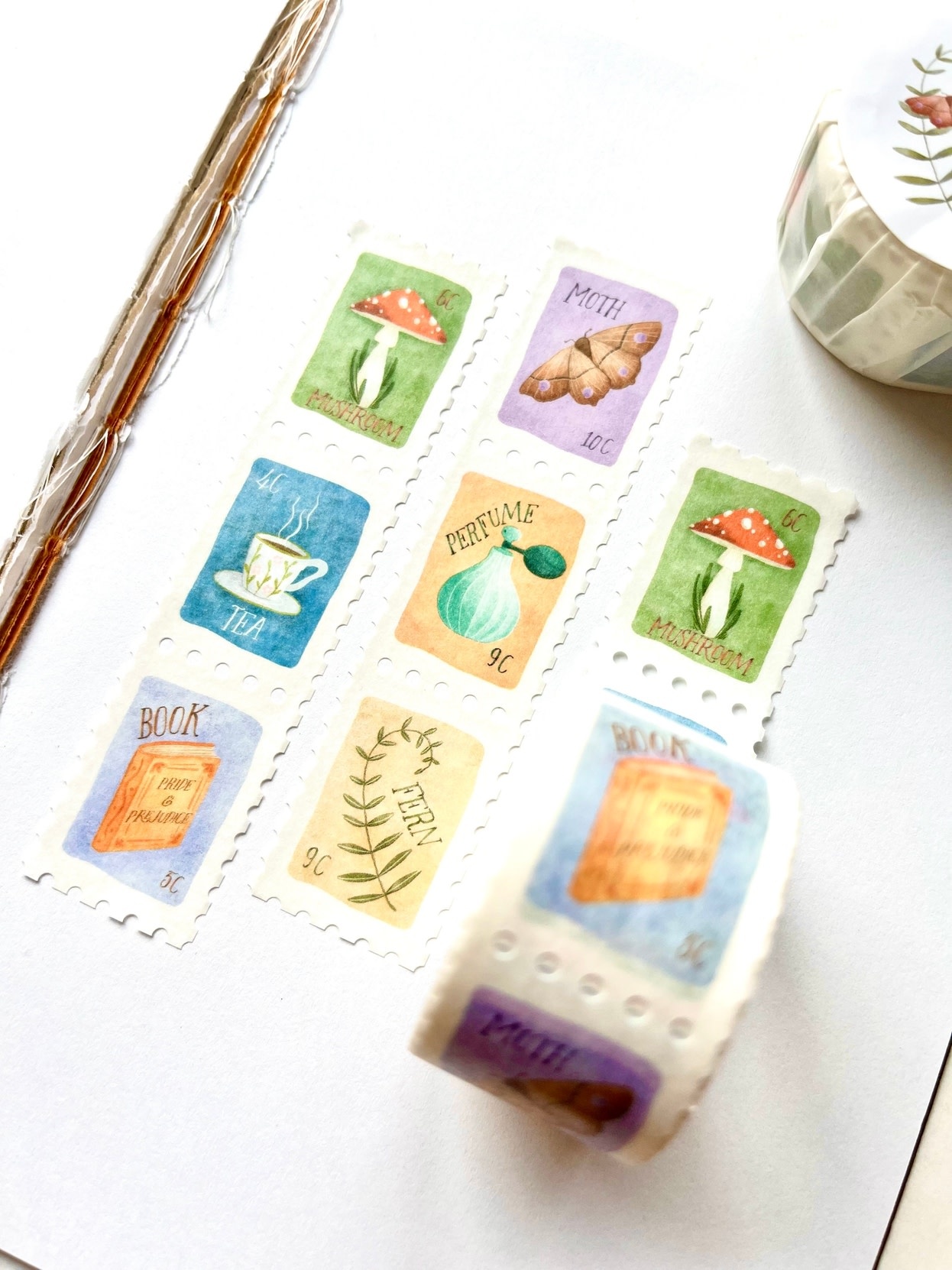 nikki dotti nikki dotti, Washi Tape, postage stamp