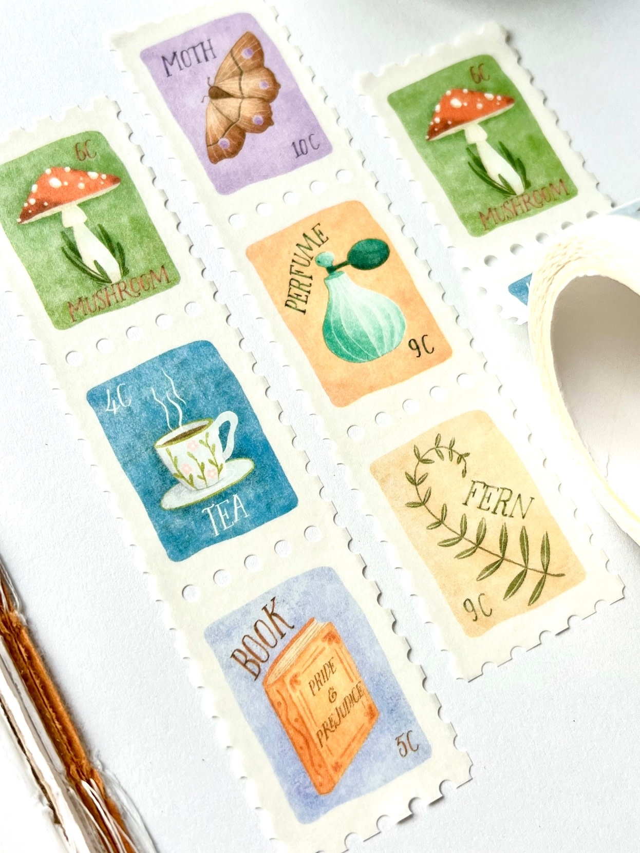 nikki dotti nikki dotti, Washi Tape, postage stamp