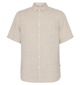 KnowledgeCotton Apparel KnowledgeCotton, Regular Linen Short Shirt, light feather gray, XL