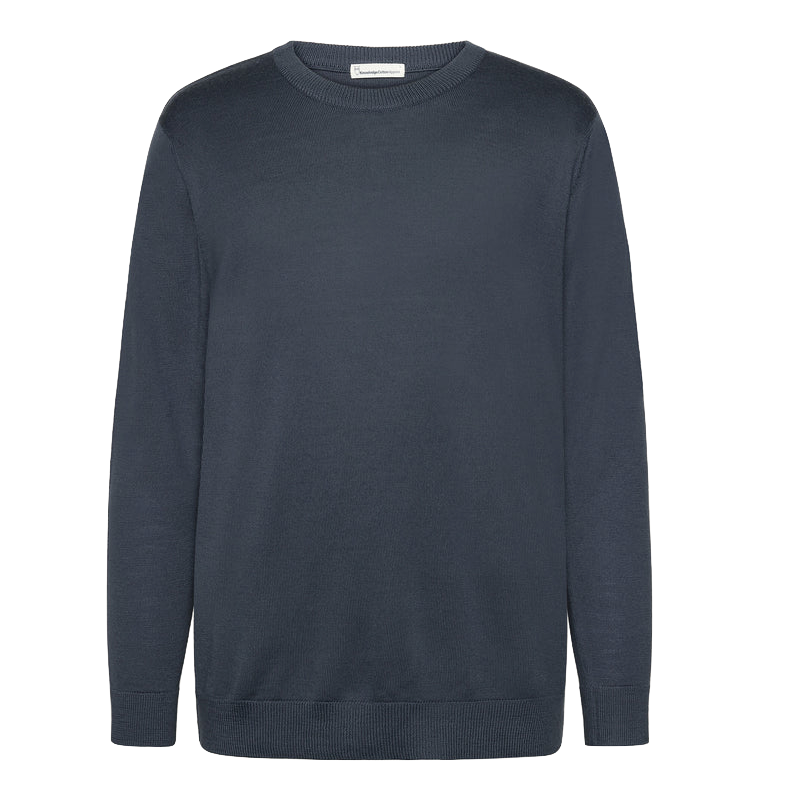 KnowledgeCotton Apparel KnowledgeCotton, Karl Crew Neck, vintage indigo, S