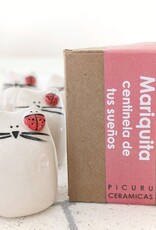 Picuru ceramicas Picuru Ceramicas, Amulett Kätzchen mit Marienkäferchen