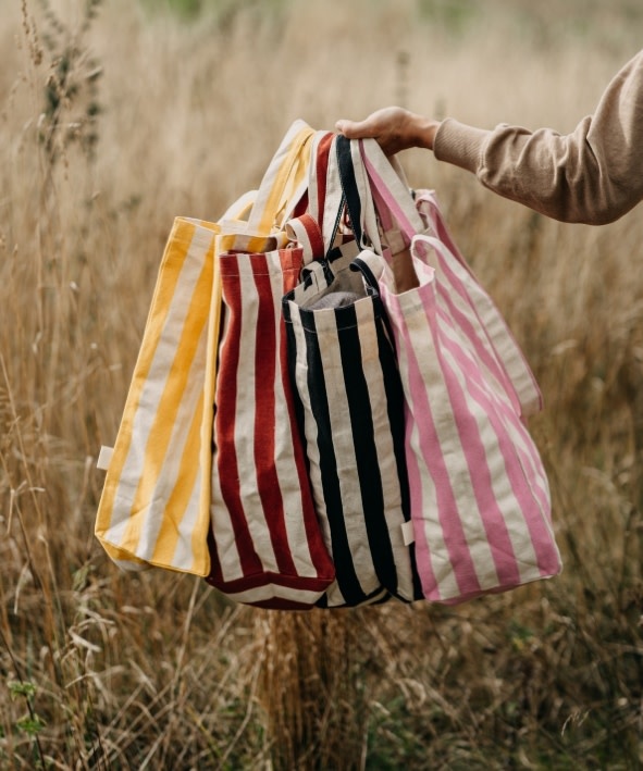 OMOM OMOM, Striped Tote Bag, yellow