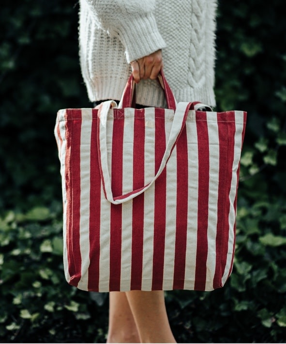 OMOM OMOM, Striped Tote Bag, rust red