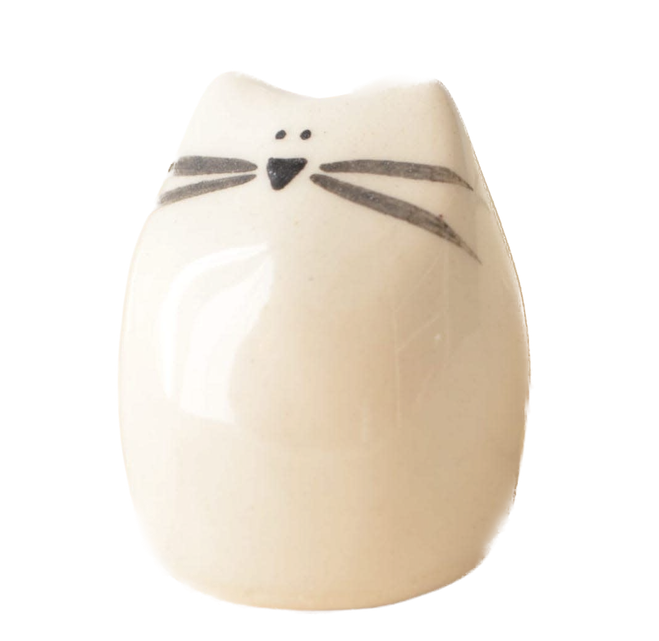 Picuru ceramicas Picuru Ceramicas, Amulett Kätzchen, weiss/schwarz