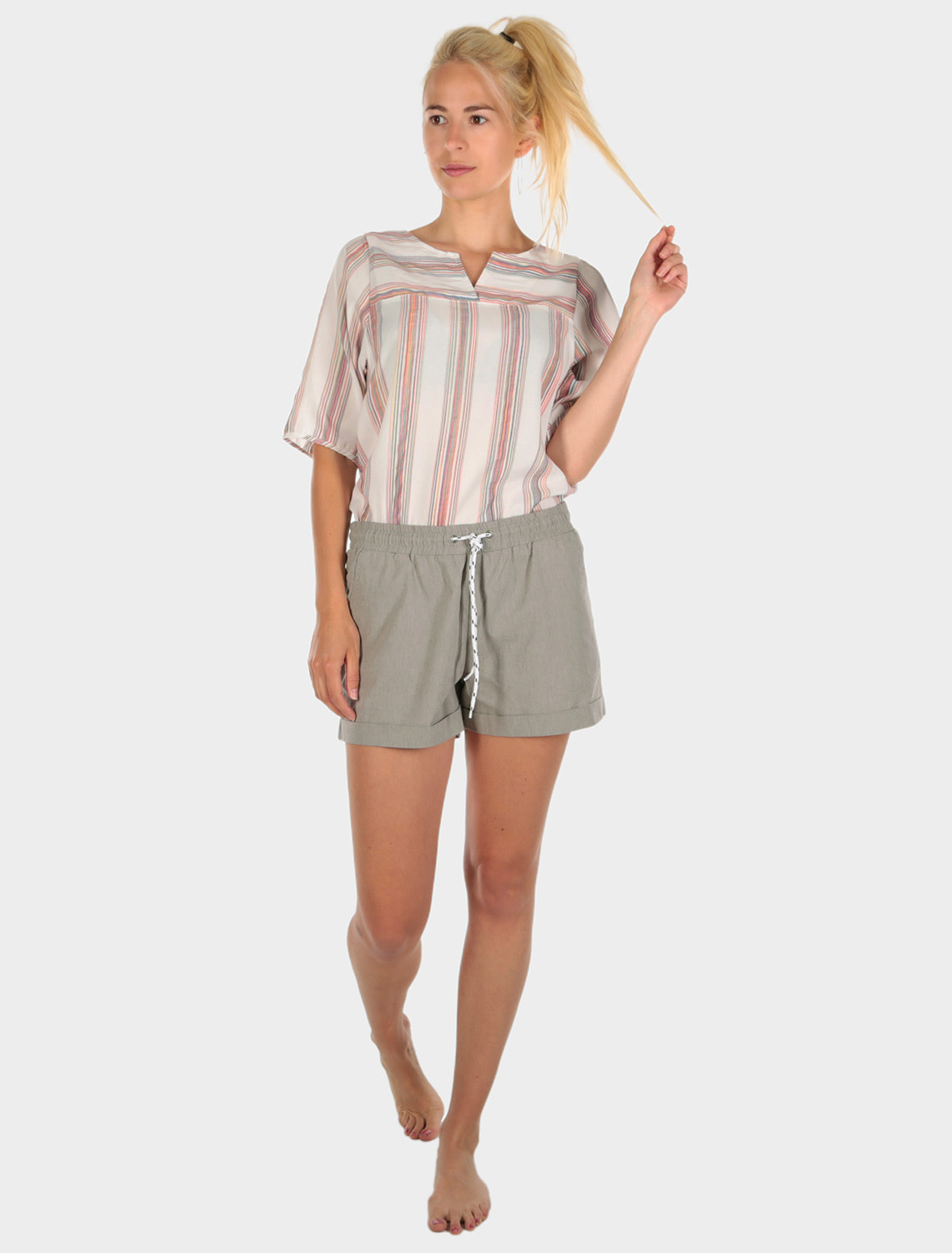 Iriedaily Iriedaily, Chambray Girl Short, olive grey, M