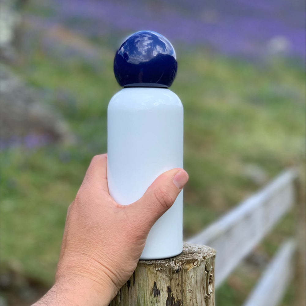 Lund London Lund London, Lite Water Bottle, white &  indigo