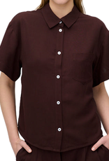 Minimum Minimum, Sage SS Shirt, french roast, (38) M