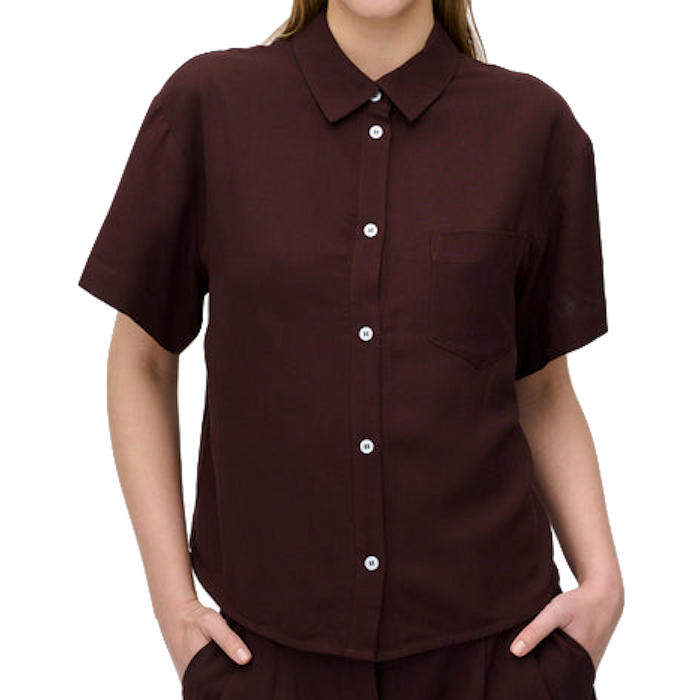 Minimum Minimum, Sage SS Shirt, french roast, (38) M