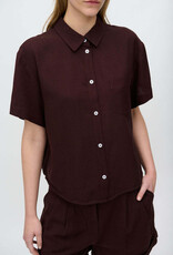 Minimum Minimum, Sage SS Shirt, french roast, (38) M