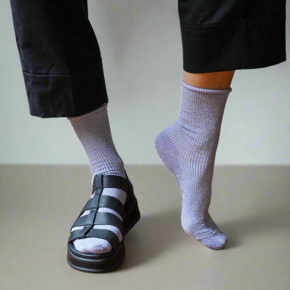 KLUE KLUE, Glitter Lurex Socks, lilac, 36-40