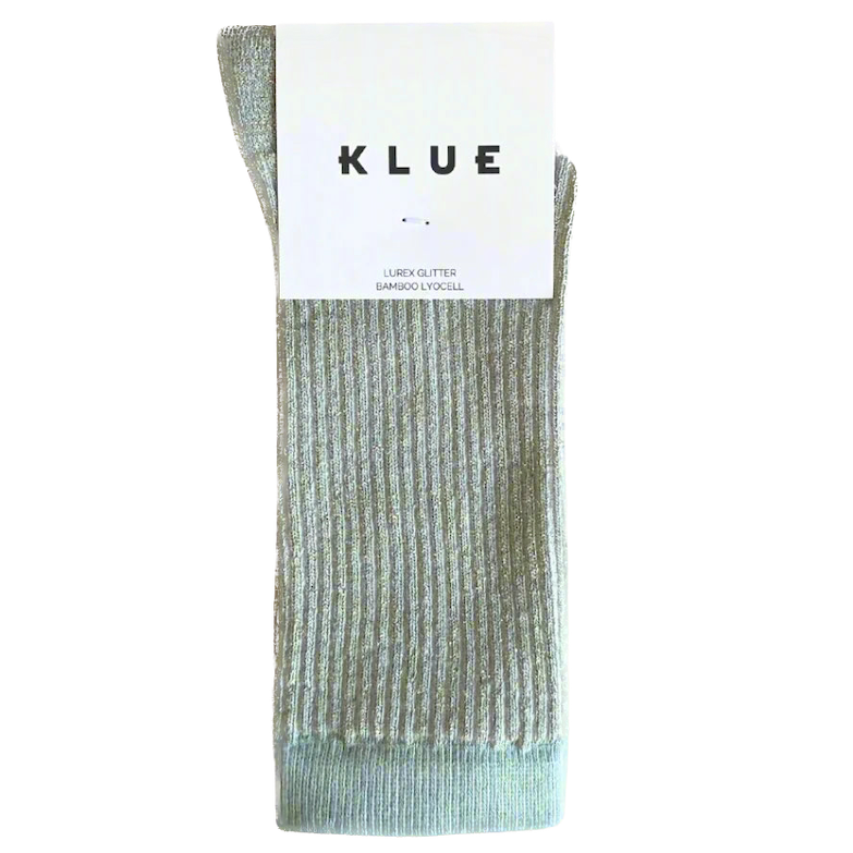 KLUE KLUE, Glitter Lurex Socks, stripes grey mist, 36-40