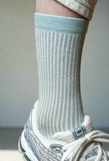 KLUE KLUE, Glitter Lurex Socks, stripes grey mist, 36-40