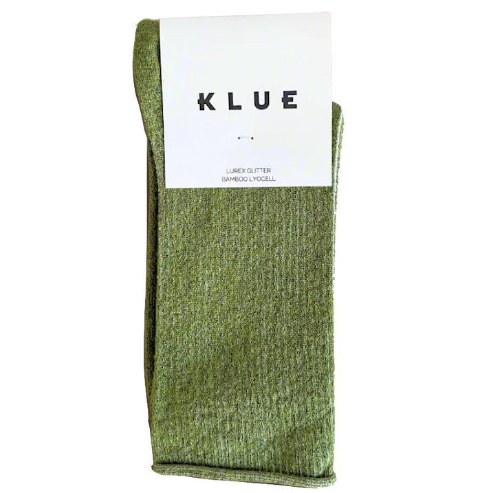 KLUE KLUE, Glitter Lurex Socks, olive green, 36-40