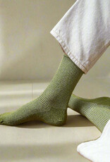 KLUE KLUE, Glitter Lurex Socks, olive green, 36-40