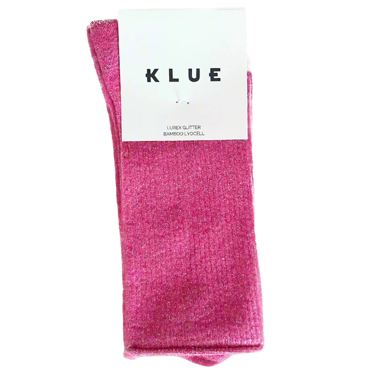 KLUE KLUE, Glitter Lurex Socks, fuchsia, 36-40
