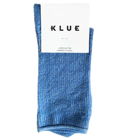 KLUE KLUE, Glitter Lurex Socks, mineral blue, 36-40