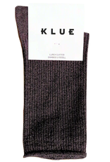 KLUE KLUE, Glitter Lurex Socks, chocolate dark brown, 36-40