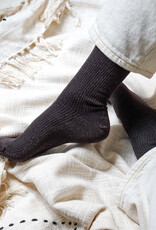 KLUE KLUE, Glitter Lurex Socks, chocolate dark brown, 36-40
