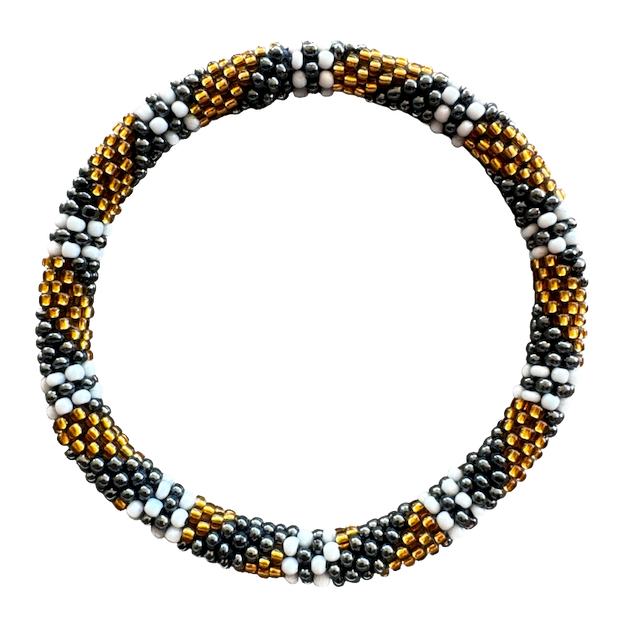 Maison Kizo Maison Kizo, Bracelet Népalais, or/gris/blanc