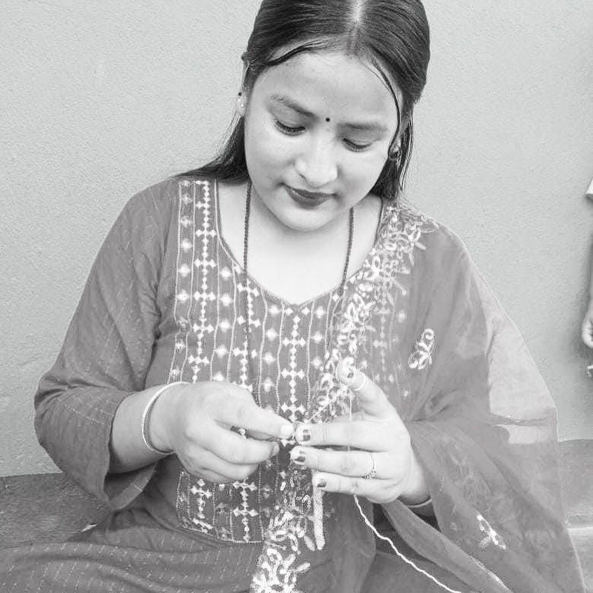 Maison Kizo Maison Kizo, Bracelet Népalais, or/gris/blanc