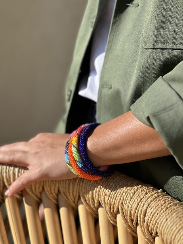 Maison Kizo Maison Kizo, Bracelet Népalais, bleu foncé