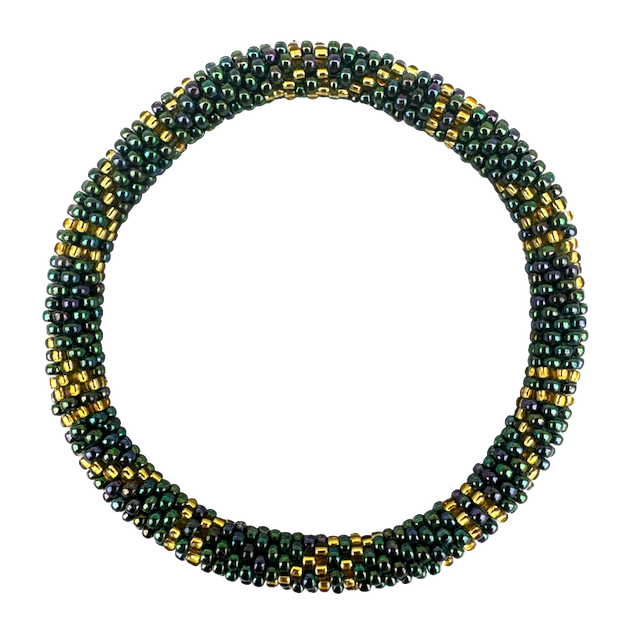 Maison Kizo Maison Kizo, Bracelet Népalais, vert foncé/or
