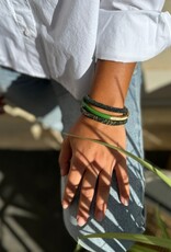 Maison Kizo Maison Kizo, Bracelet Népalais, vert foncé/or