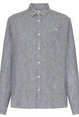 KnowledgeCotton Apparel KnowledgeCotton, Regular Linen Shirt, vintage indigo, XL