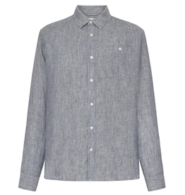 KnowledgeCotton Apparel KnowledgeCotton, Regular Linen Shirt, vintage indigo, L