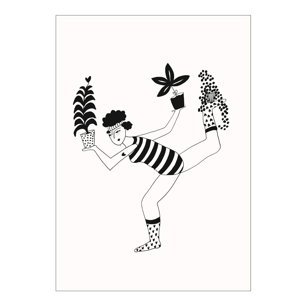 helen b helen b, Postkarte, balancing with plants