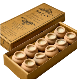Dalit Goods, Bienenwachskerze, rahul unscented, 10 stk.