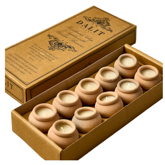Dalit Goods, Bienenwachskerze, rahul unscented, 10 stk.