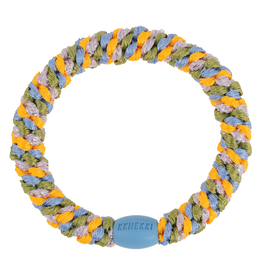 BonDep BonDep, Haargummi, mix light orange sky blue glitter