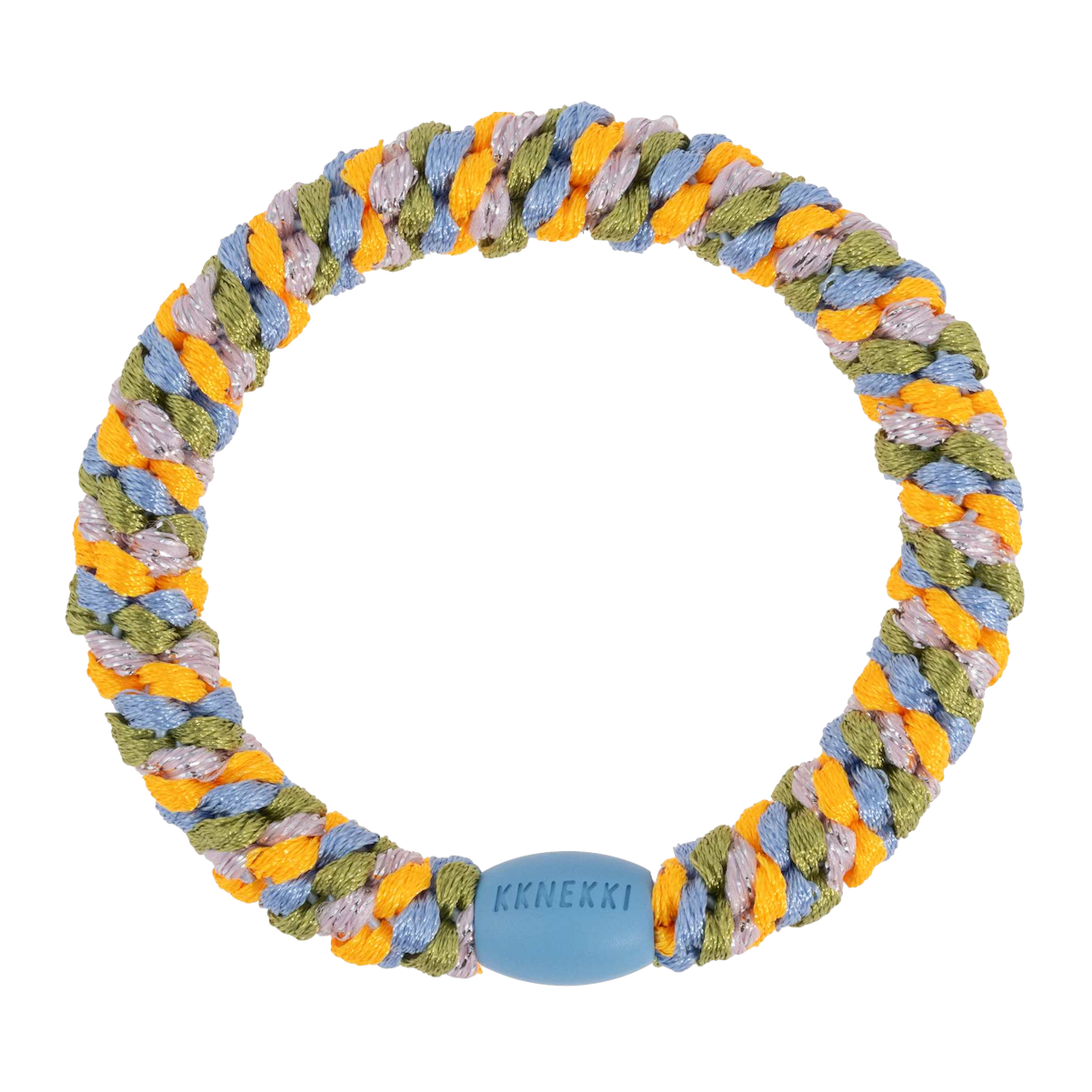 BonDep BonDep, Haargummi, mix light orange sky blue glitter