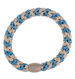 BonDep BonDep, Haargummi, blue silver glitter stripe