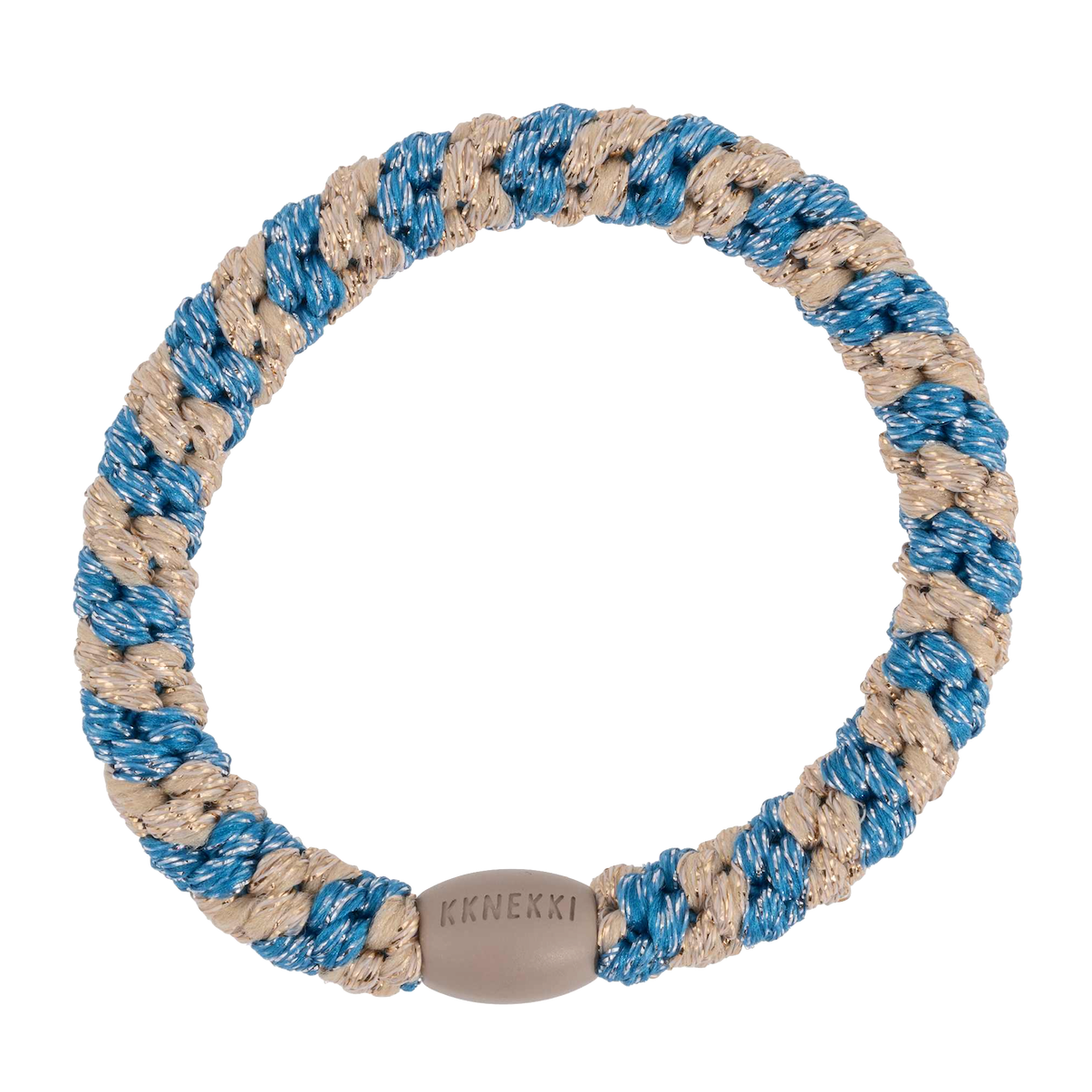 BonDep BonDep, Haargummi, blue silver glitter stripe