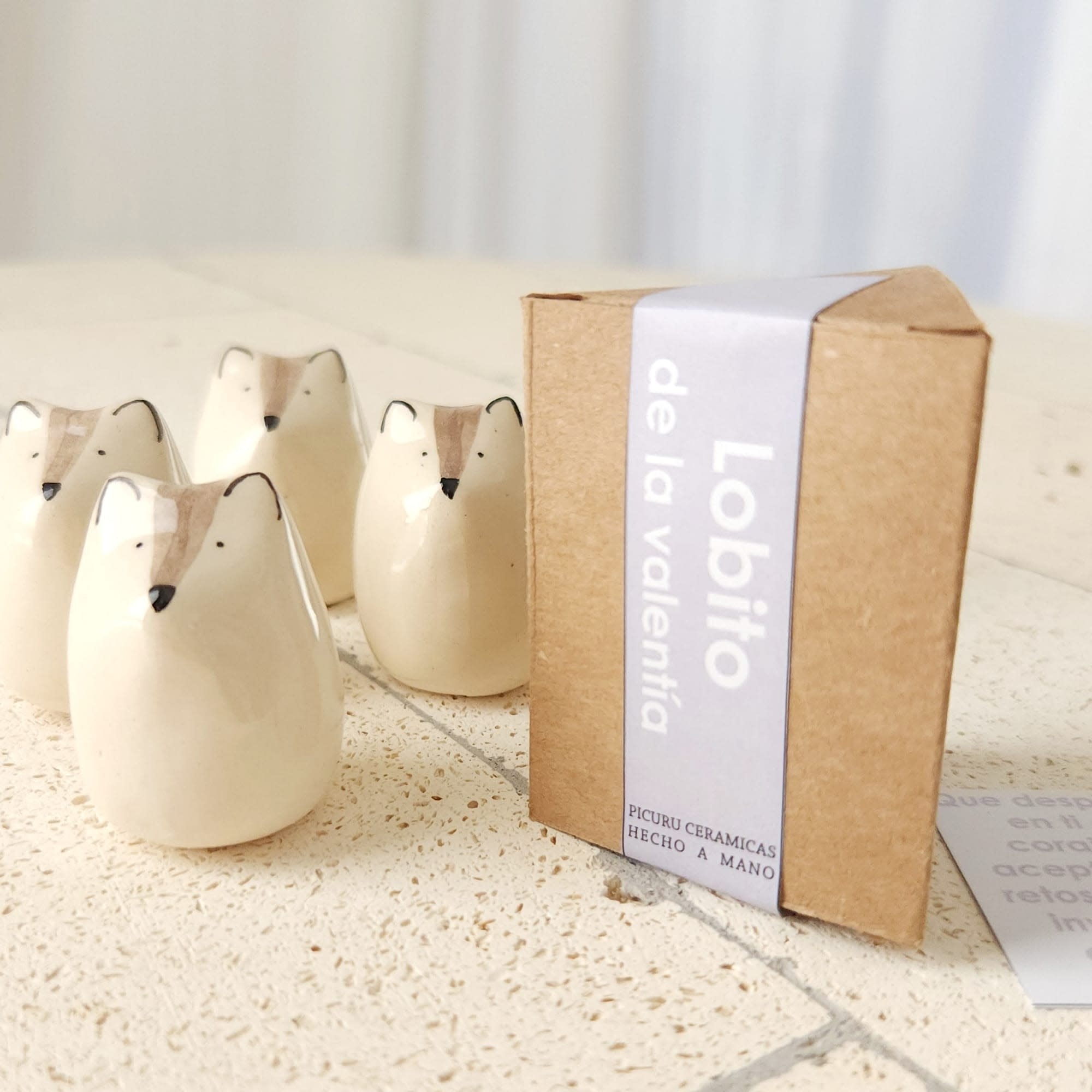 Picuru ceramicas Picuru Ceramicas, Amulett Wolf, weiss