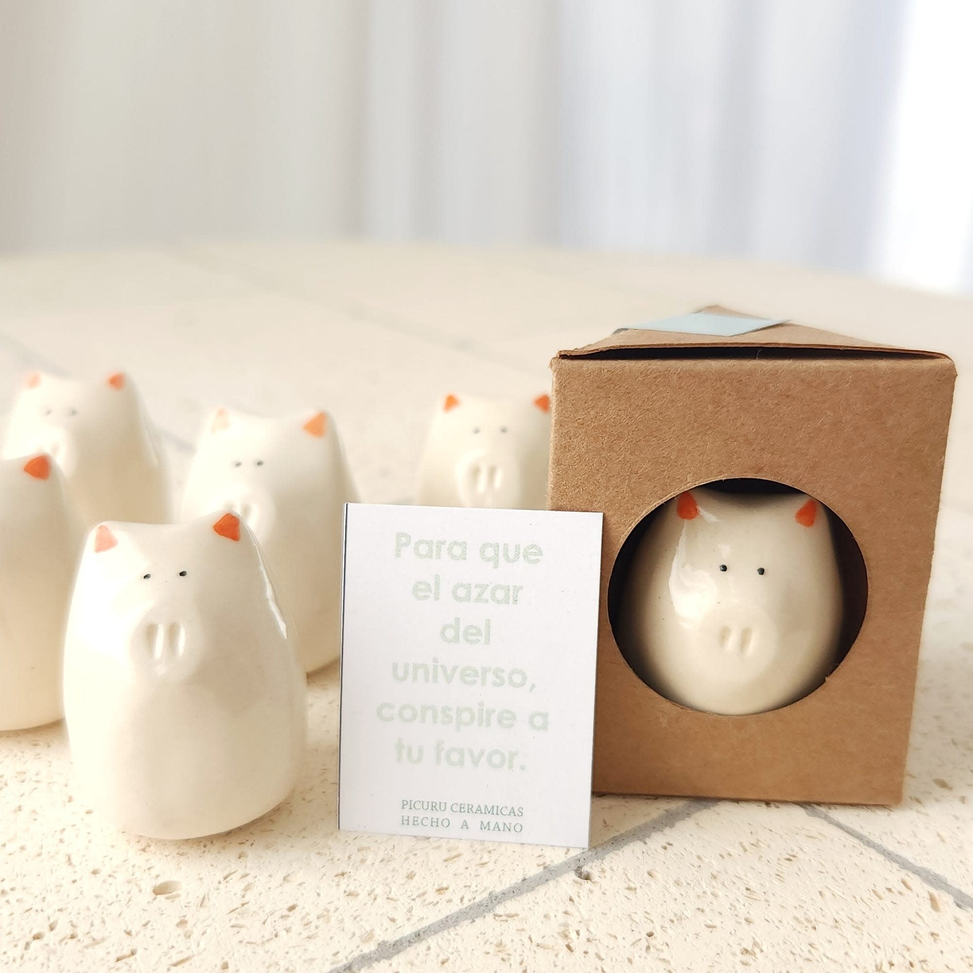 Picuru ceramicas Picuru Ceramicas, Amulett Schweinchen, weiss