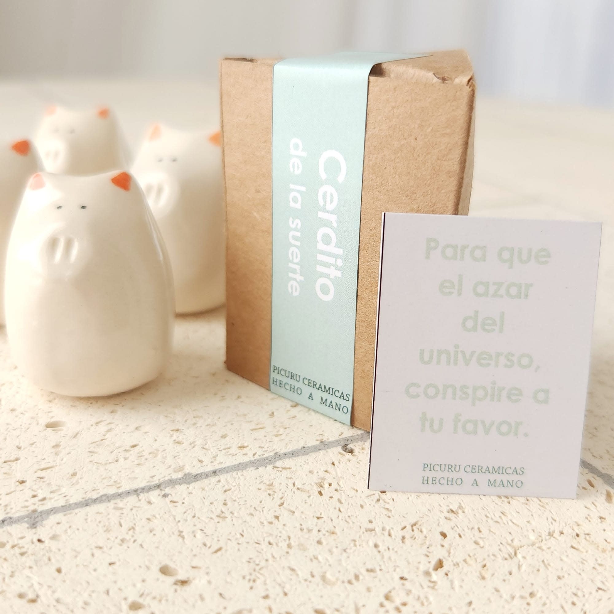 Picuru ceramicas Picuru Ceramicas, Amulett Schweinchen, weiss