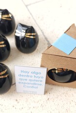 Picuru ceramicas Picuru Ceramicas, Amulett Kätzchen, schwarz/gold