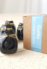 Picuru ceramicas Picuru Ceramicas, Amulett Kätzchen, schwarz/gold