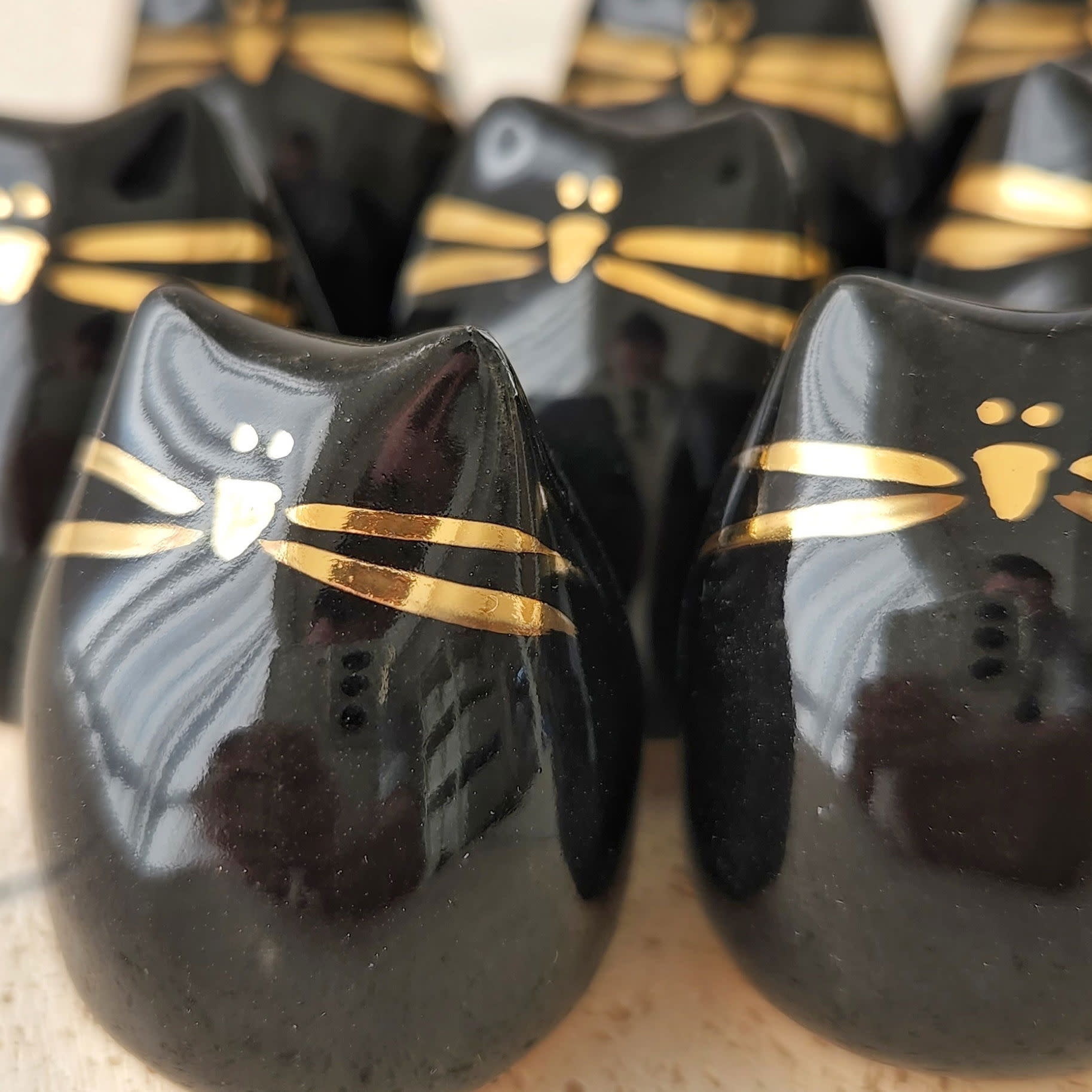 Picuru ceramicas Picuru Ceramicas, Amulett Kätzchen, schwarz/gold