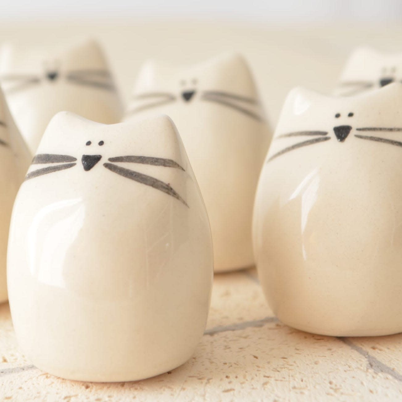 Picuru ceramicas Picuru Ceramicas, Amulett Kätzchen, weiss/schwarz