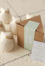 Picuru ceramicas Picuru Ceramicas, Amulett Kätzchen, weiss/gold